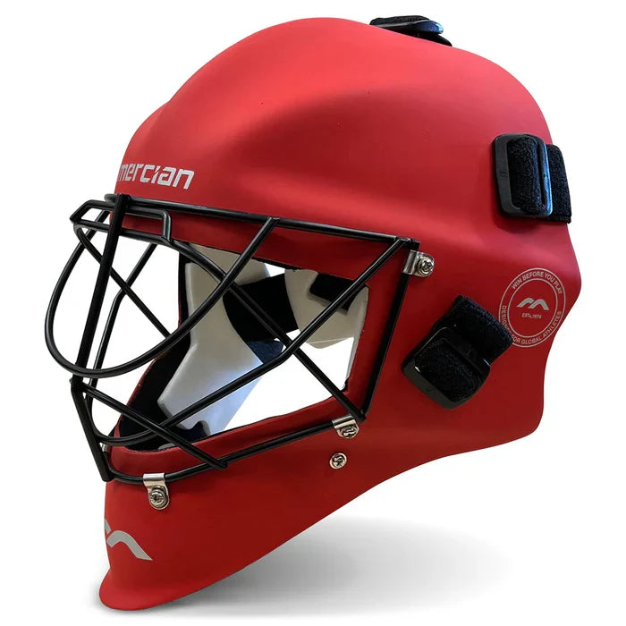 Mercian Genesis Hockey Helmet ‚ Fibreglass Shell, Cats-Eye Grill, Superior Protection