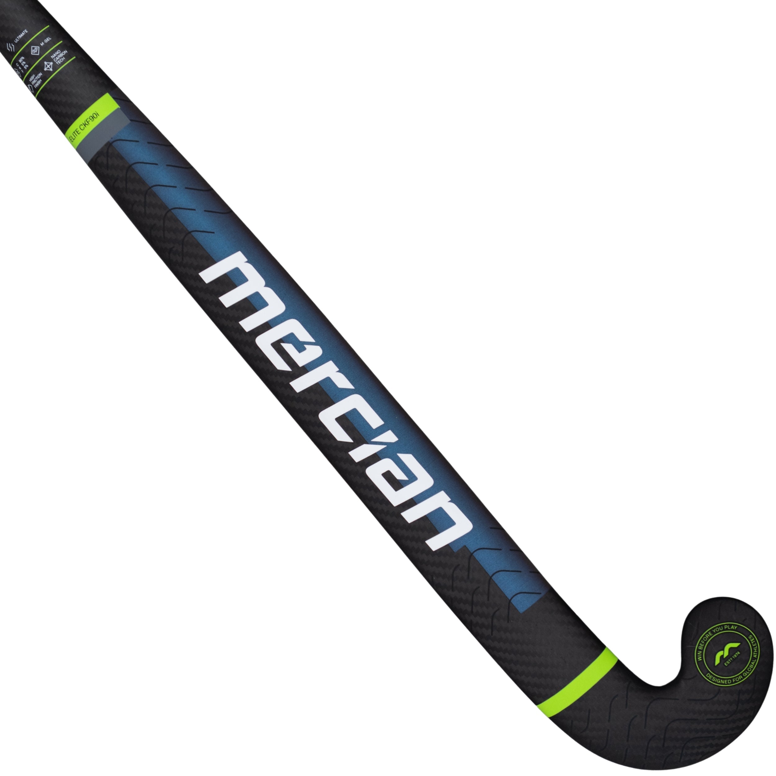 Mercian Elite CKF90i Indoor Hockey Stick – Carbon/Blue Iridescent