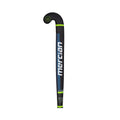 Rear view of Mercian Elite CKF90i indoor hockey stick in carbon and blue iridescent finish