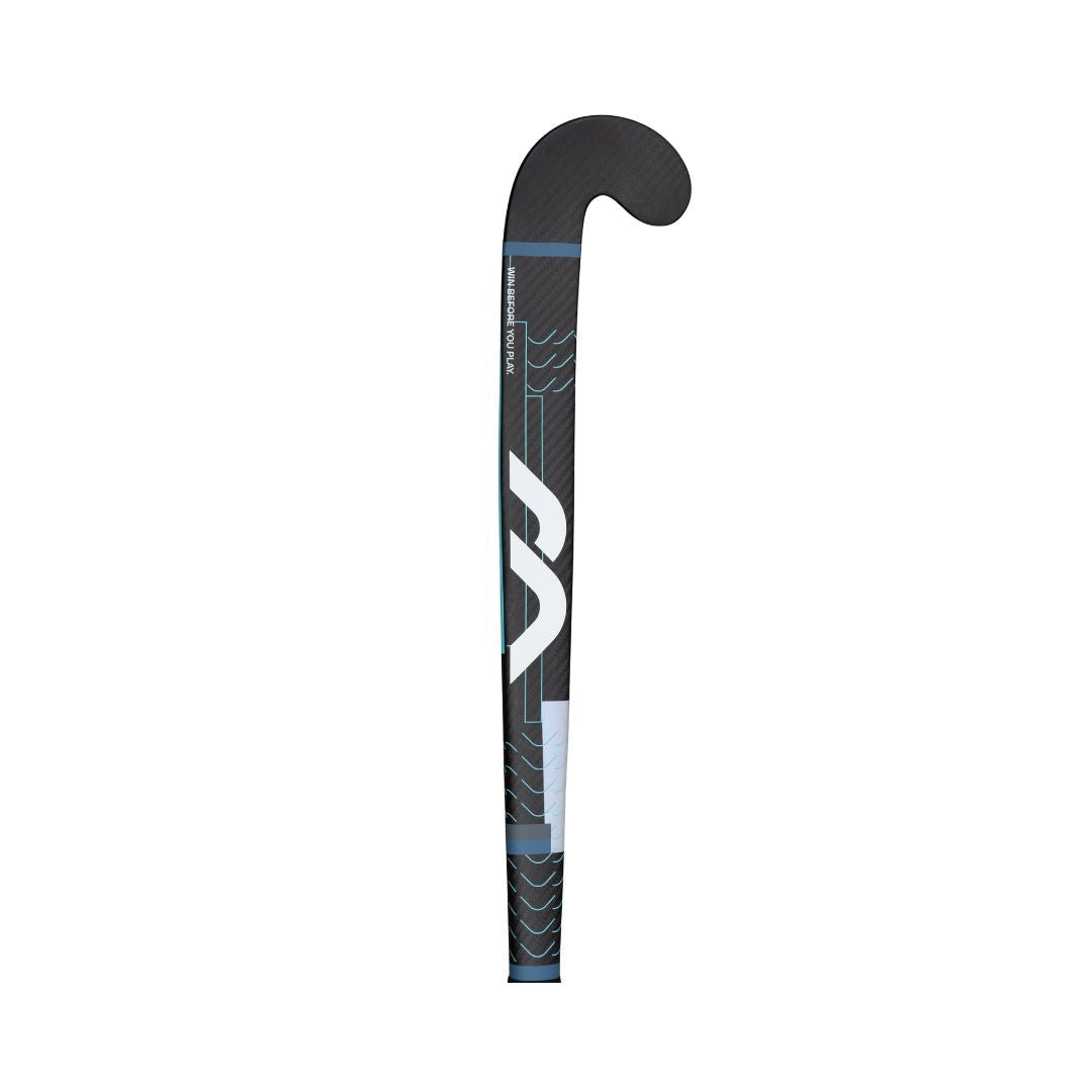 Mercian Evolution CKF75 indoor hockey stick in carbon and blue finish